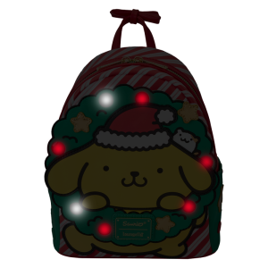 Sanrio Exclusive Pompompurin Santa Hat Light Up Mini Backpack