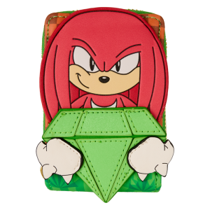 Sonic The Hedgehog Limited Edition Knuckles Emerald Glitter Accordion Wallet