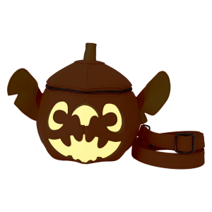 Stitch Pumpkin Head Figural Glow Crossbody Bag