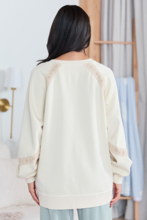 Sawyer Cream Lace V-neck Top