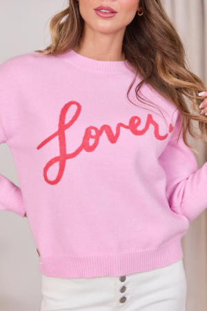 Lover Pink Crewneck Sweater